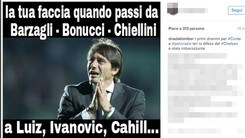 «Conte, nostalgia di Barzagli-Bonucci-Chiellini?» I social se la ridono