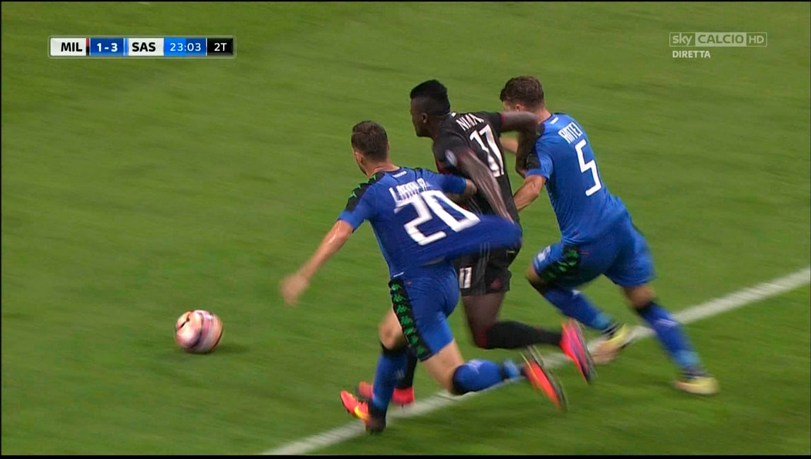 Serie A, Milan-Sassuolo: dubbi sul rigore a Niang