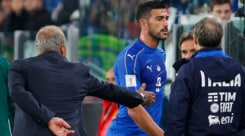 Italia-Spagna: Pellè sostituito, esce senza dare la mano a Ventura