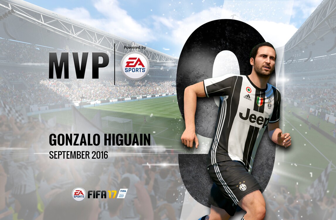 Juventus, Higuain eletto MVP di settembre