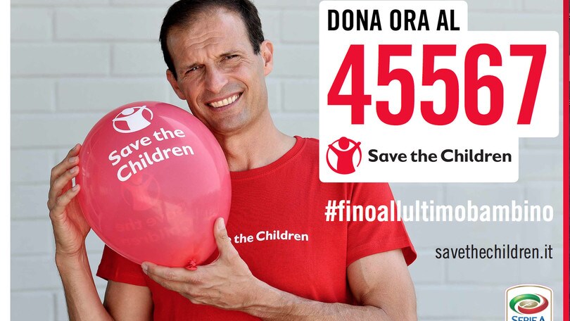 Juventus, Allegri scende in campo per Save the Children