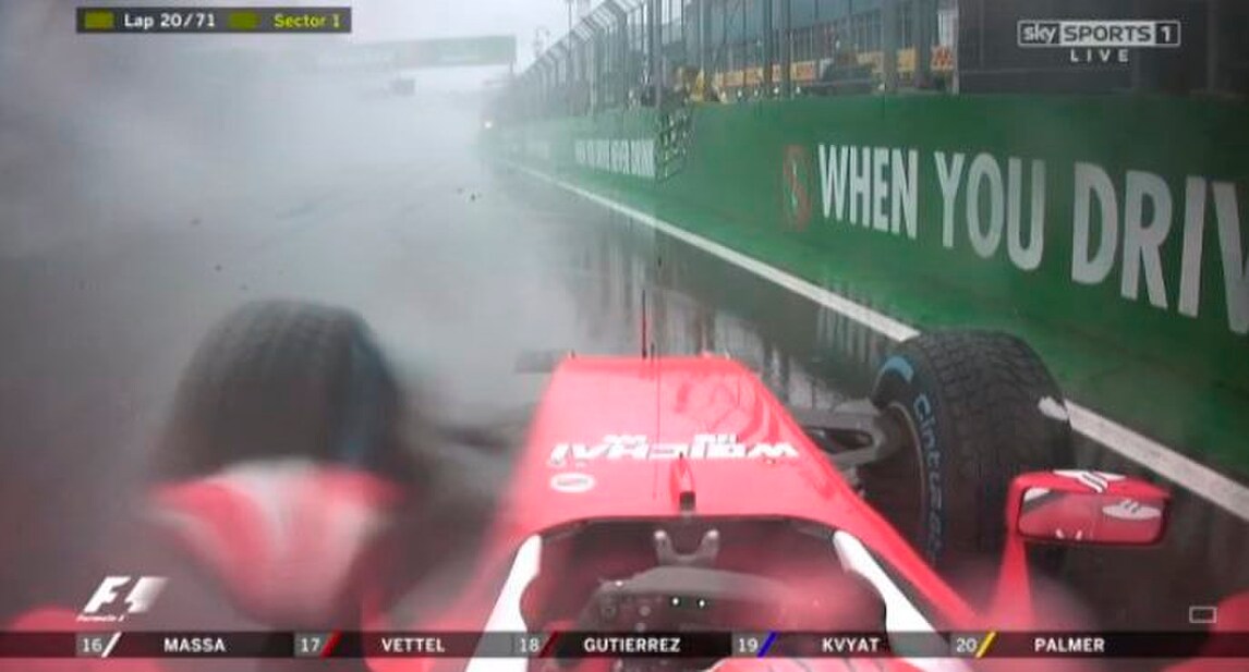 F1, testacoda Raikkonen: che paura in Brasile!