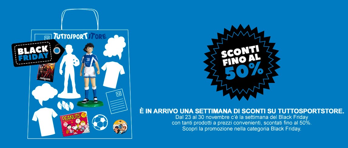Torna il Black Friday, gli sconti pazzi anche su Tuttosport Store: ribassi fino al 50%!