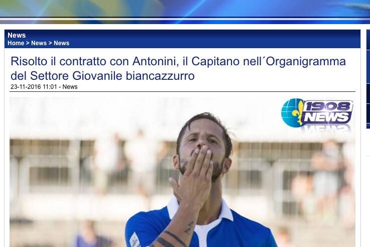 Calciomercato Prato, Antonini lascia il calcio e si ritira