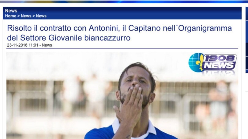 Calciomercato Prato, Antonini lascia il calcio e si ritira