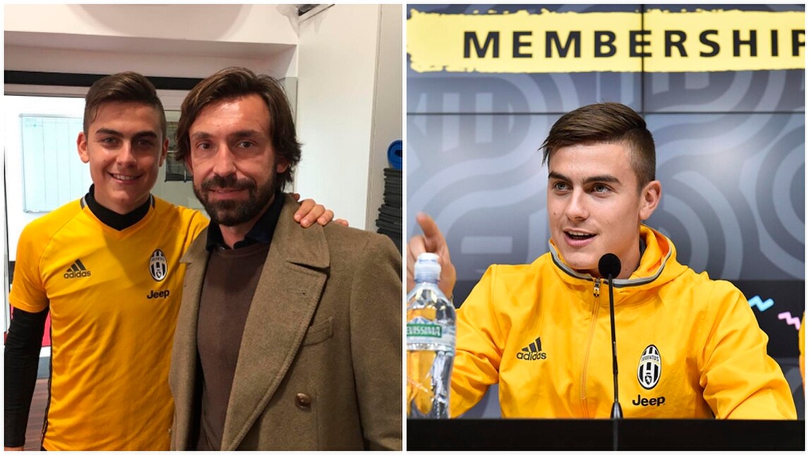 Dybala-Pirlo, l'incontro a Vinovo: che emozione per la Joya!