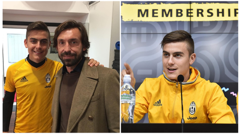 Dybala-Pirlo, l'incontro a Vinovo: che emozione per la Joya!