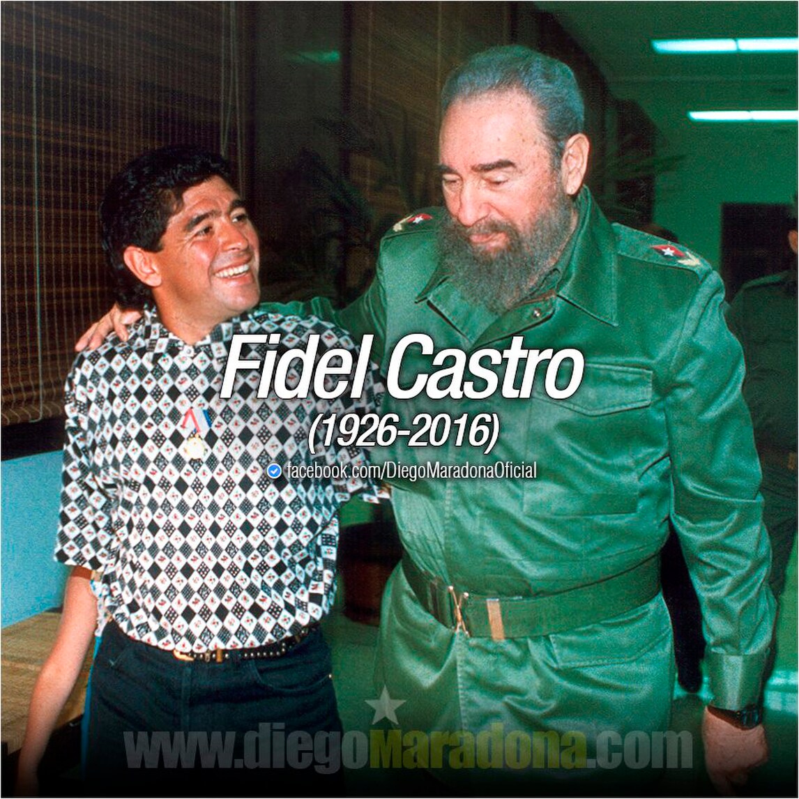 Maradona ricorda Fidel Castro: «Per me è stato come un secondo padre»