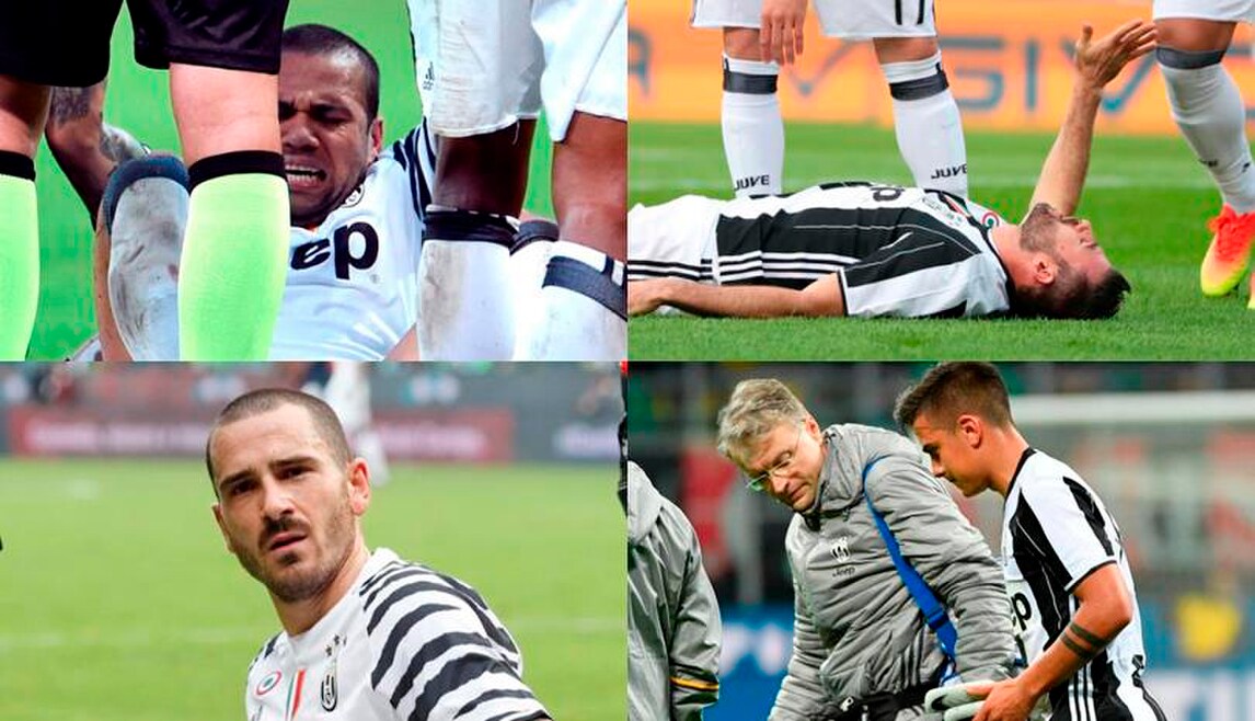 Juventus senza difesa. Quanti infortuni!