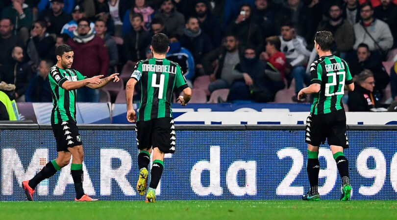Serie A, Defrel risponde a Insigne: 1-1 tra Napoli e Sassuolo