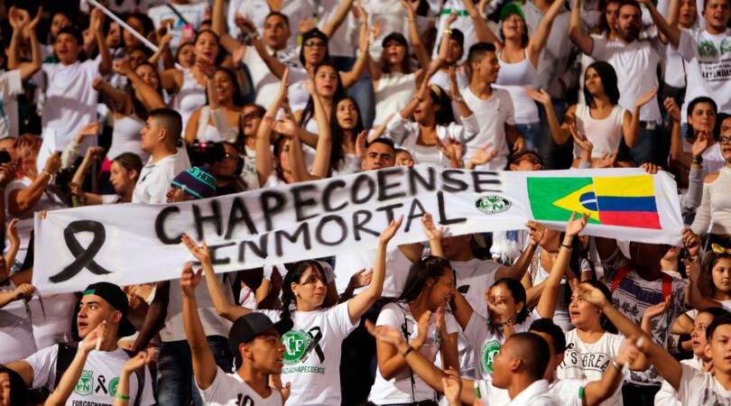 Nacional, l'emozionante omaggio alla Chapecoense