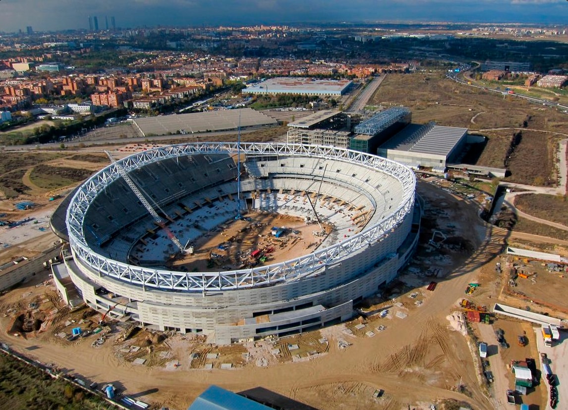 Atletico Madrid, proseguono i lavori per il nuovo stadio
