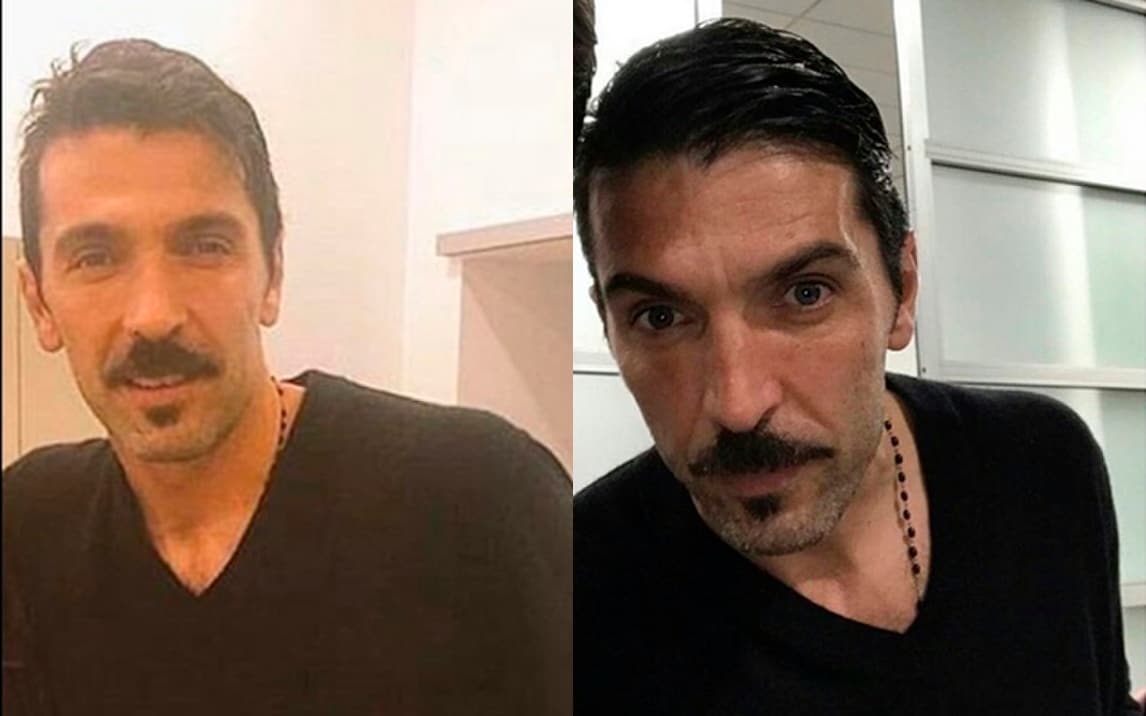 Buffon sfoggia il nuovo look: baffi da Champions