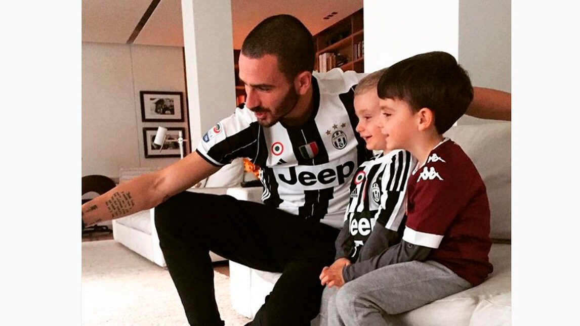 Il derby di Bonucci: la foto con i figli diventa virale