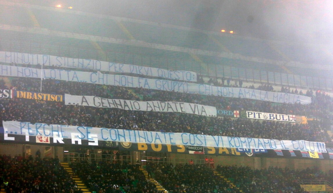 Inter, la Curva Nord sciopera: «Impegno, o vi rompiamo il c...»