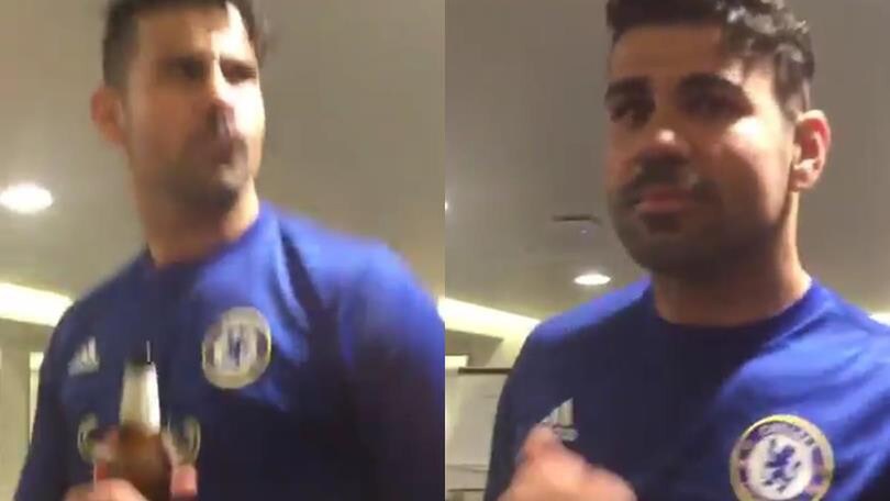 Diego Costa, birra negli spogliatoi. Conte: «Fa bene»