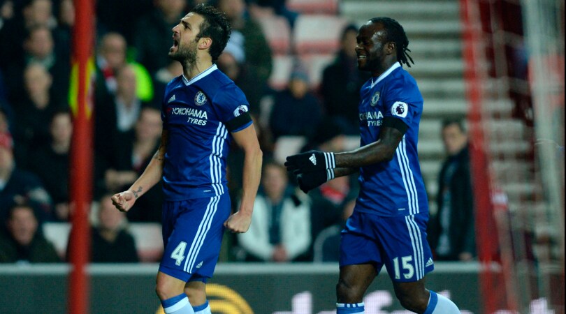 Sunderland-Chelsea (1-0): Fabregas regala la decima vittoria consecutiva a Conte