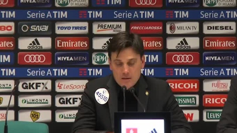 Montella: "Nell'ultima azione ci siamo arrabbiati"