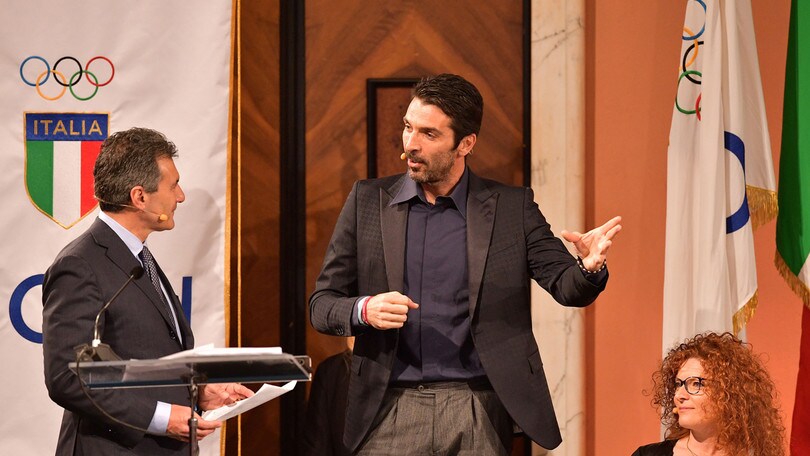 Buffon alla cerimonia dei Collari d'oro del Coni