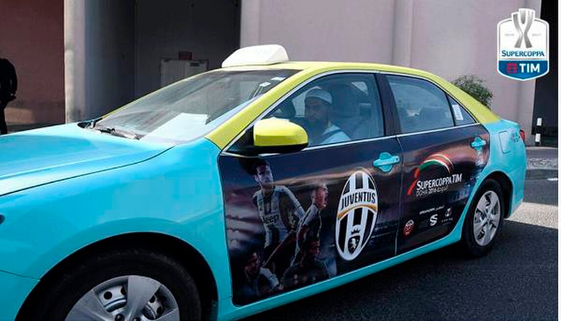 A Doha anche i taxi sono di Juventus e Milan