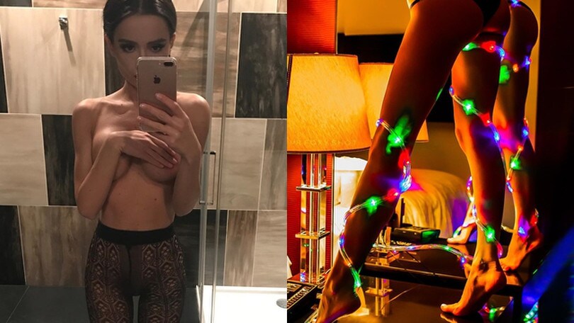 La Zueva si trasforma in un sexy albero di Natale