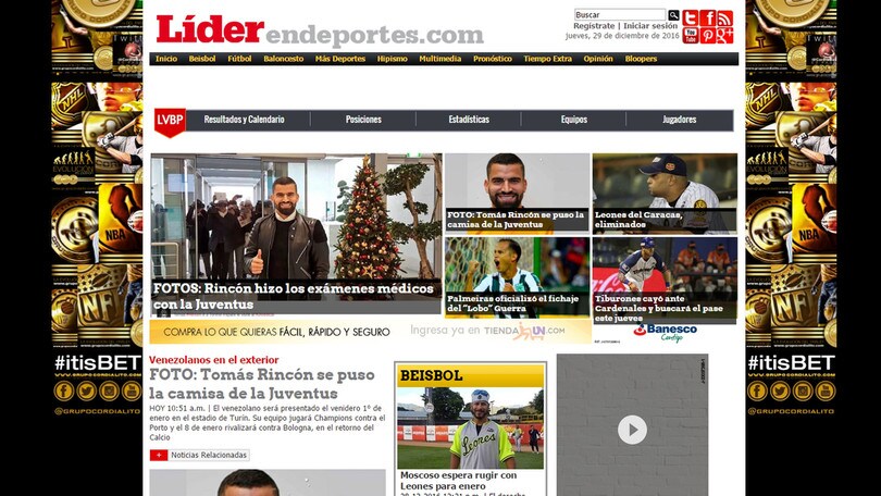 Rincon alla Juventus, i quotidiani venezuelani impazziscono