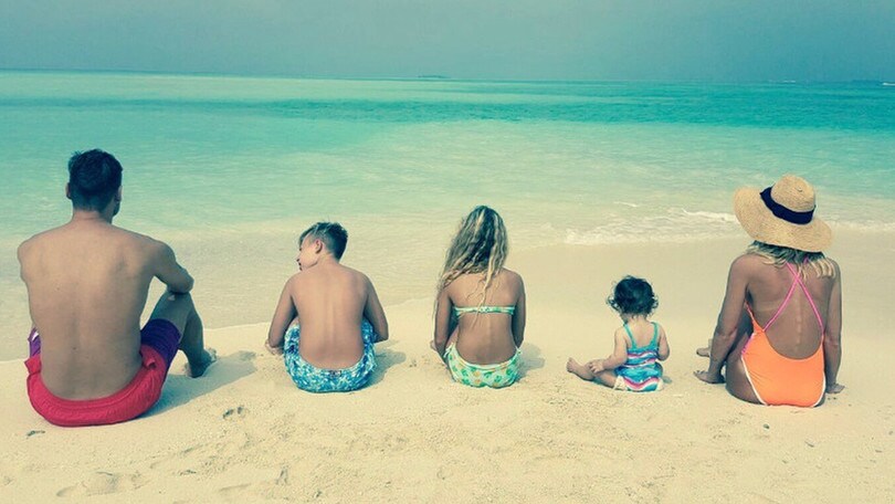 Famiglia Totti alle Maldive: «Il regalo più bello»