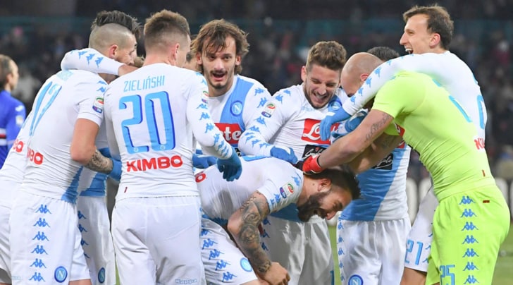 Festa Napoli: rimonta all'ultimo tuffo ma la Sampdoria è furiosa con l'arbitro Di Bello