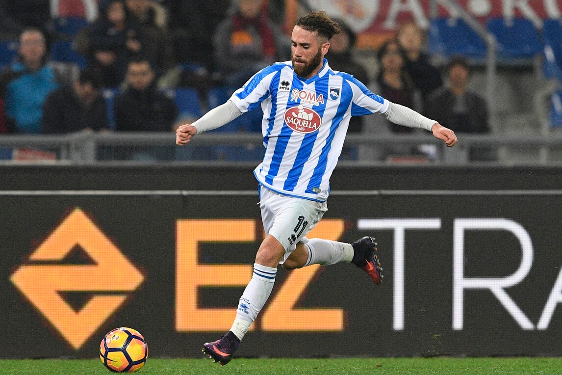 Serie A Pescara, distorsione alla caviglia sinistra per Zampano