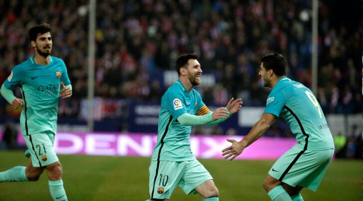 Coppa del Re, Atletico Madrid-Barcellona 1-2: Suarez-Messi, che gol!