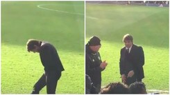 Conte, festa sfrenata e il pantalone si strappa