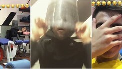 Dani Alves balla con un cestino in testa, Dybala se la ride