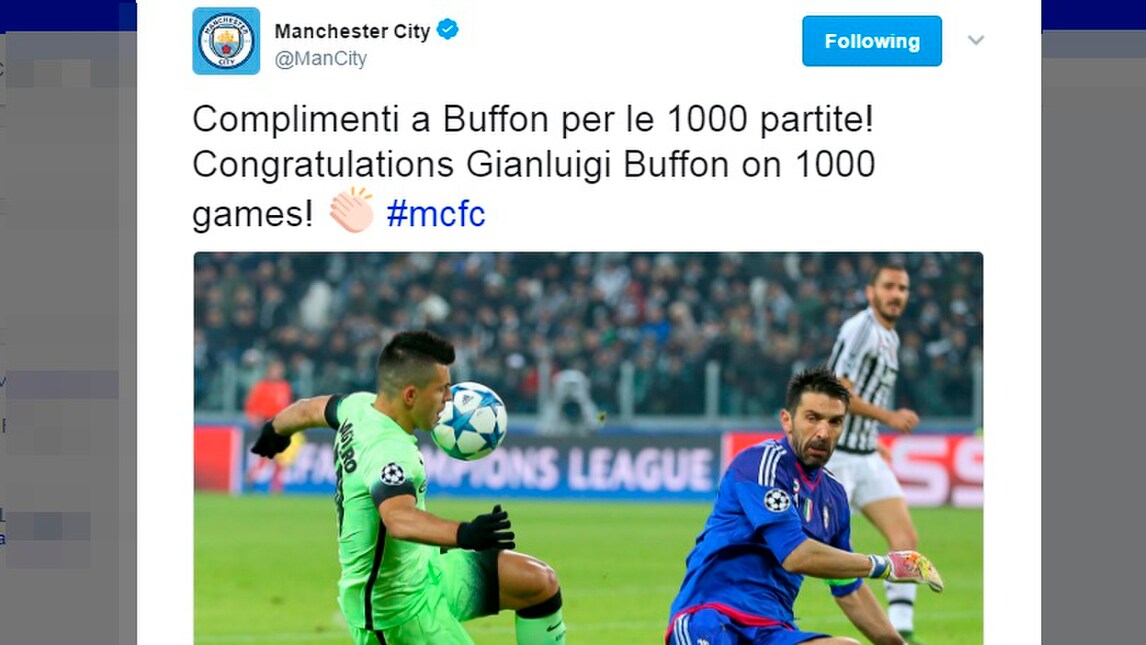 Mille volte Buffon, anche il City e il Bayern lo celebrano