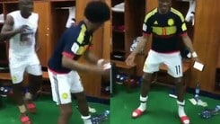 Festa Colombia in Ecuador, Cuadrado si scatena nello spogliatoio!