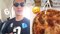 Scudetto Juve, Dybala festeggia con una pizza