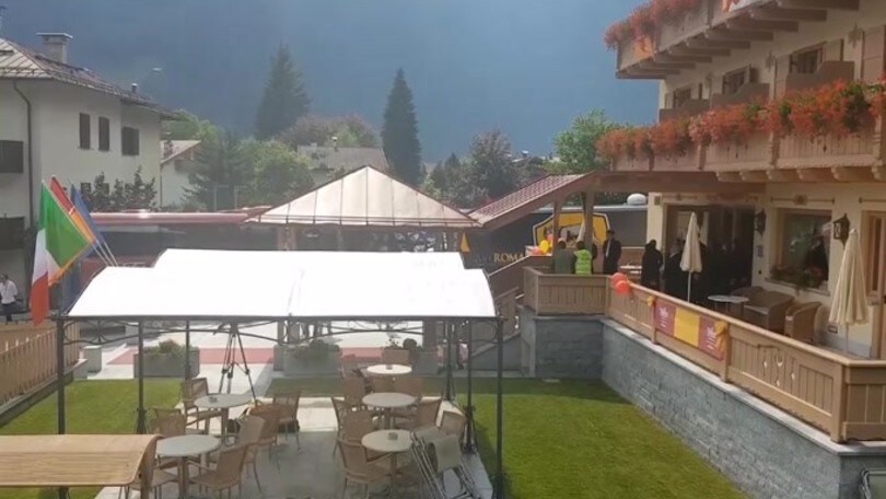 Pinzolo: l'arrivo della Roma in ritiro