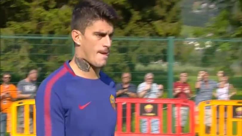 Roma, il primo allenamento del ritiro