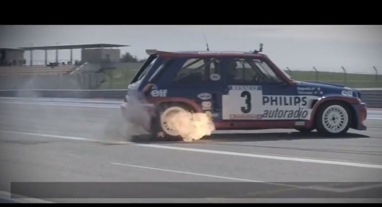 Lo show del pilota 70enne sulla R5 Turbo