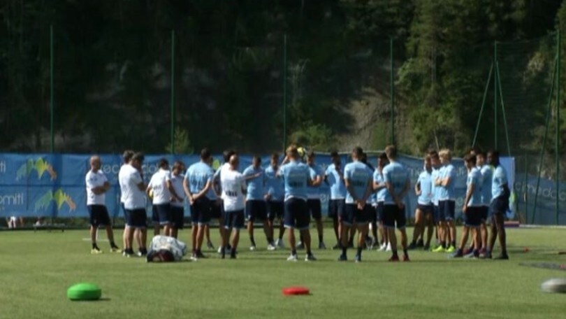 Lazio, allenamento in ritiro ad Auronzo