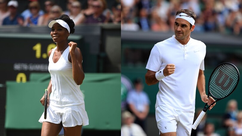 Tennis, Wimbledon: 100 partite per Williams e Federer