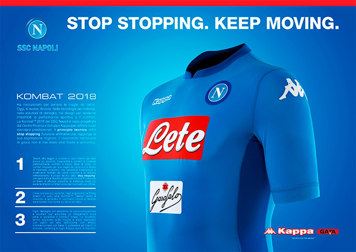 Il Napoli presenta la maglia anti-trattenuta