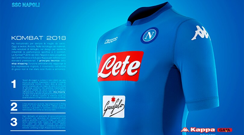 Il Napoli presenta la maglia anti-trattenuta