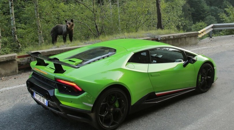 In Transilvania con la gamma Lamborghini Huracàn: un toro in mezzo agli orsi