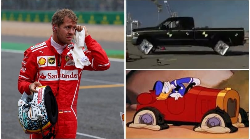Doppia foratura e disastro Silverstone: Ferrari nel mirino dei social