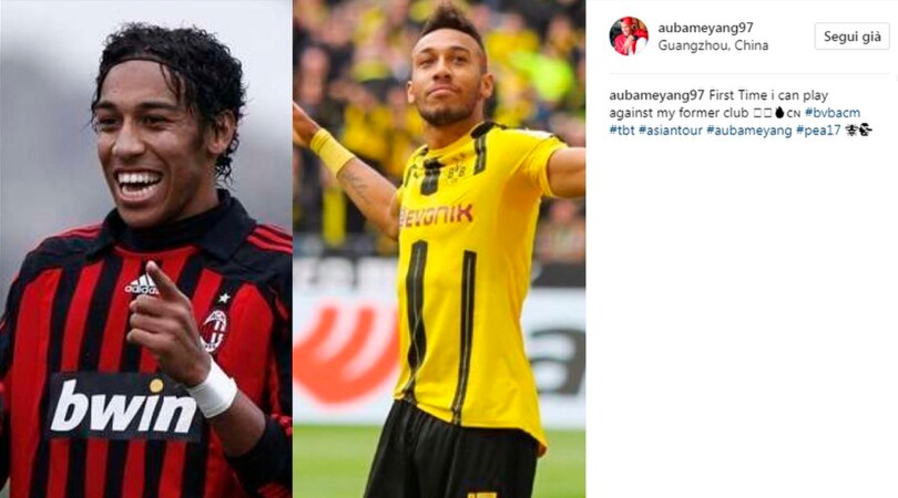 Aubameyang, il post su Instagram che scuote il Milan