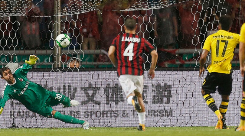 International Champions Cup: Milan-Borussia Dortmund 1-3, Aubameyang stende Montella