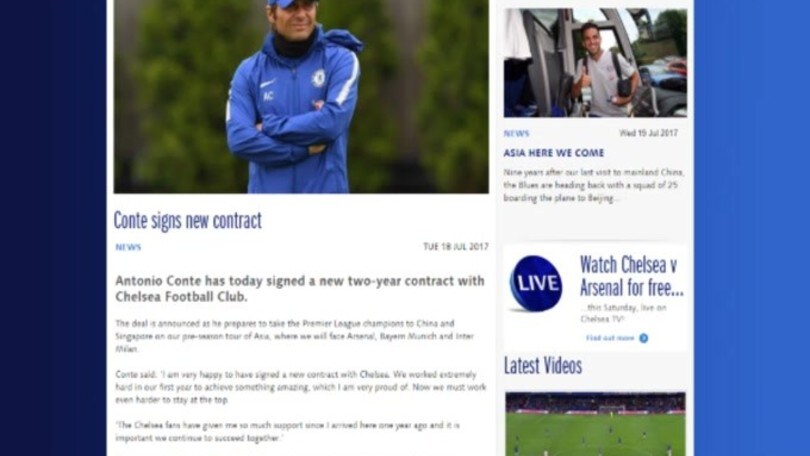 Chelsea, rinnovo con Conte fino al 2021