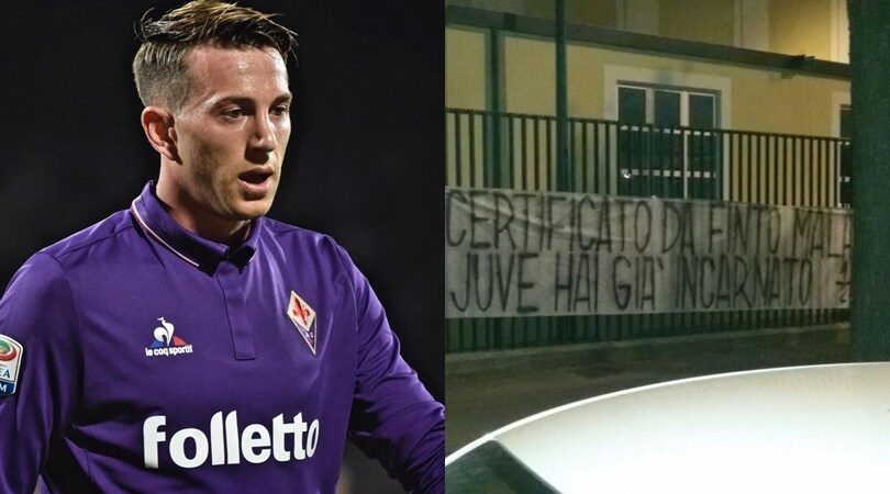 Bernardeschi, clima rovente a Firenze. Striscione dei tifosi: «Hai già lo stile Juve»