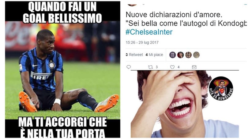 Inter, autogol "capolavoro" di Kondogbia e i social si scatenano