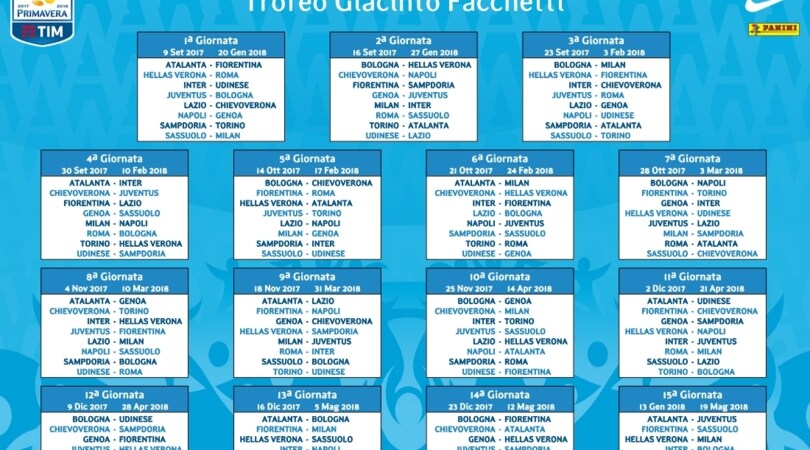 Calendario campionato Primavera 2017/2018